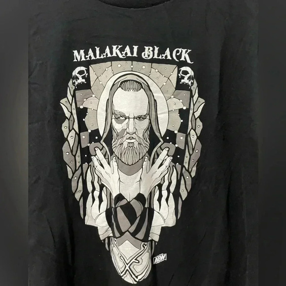 All Elite Wrestling (AEW) Malakai Black Lucha Libre All Elite Exclusive T Shirt - Picture 3 of 6